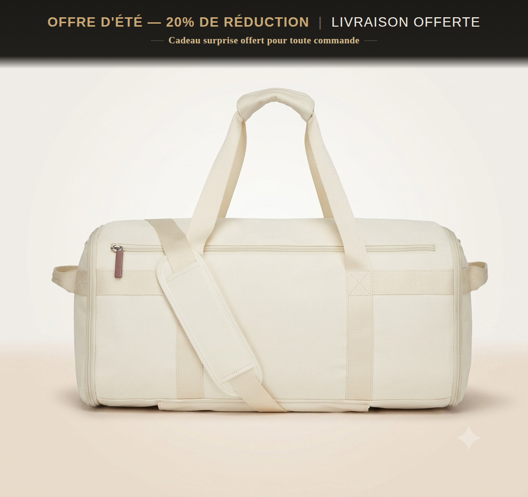 VOYAGEUR — Le Compagnon, sac de voyage cabine coloris Beige